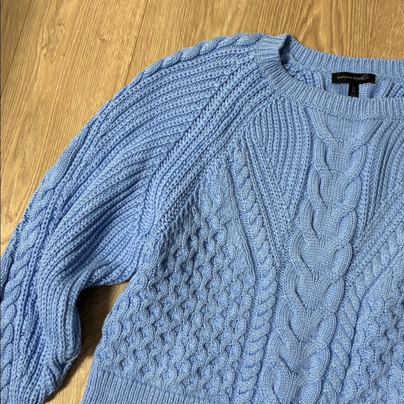 BANANA REPUBLIC COTTON CABLE KNIT SWEATER - Picture 5 of 5